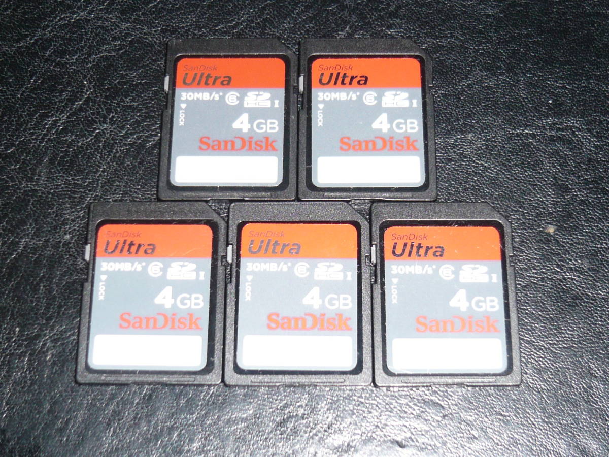 動作保証！SanDisk Ultra SDHC 4GB クラス⑥　５枚セット_画像1