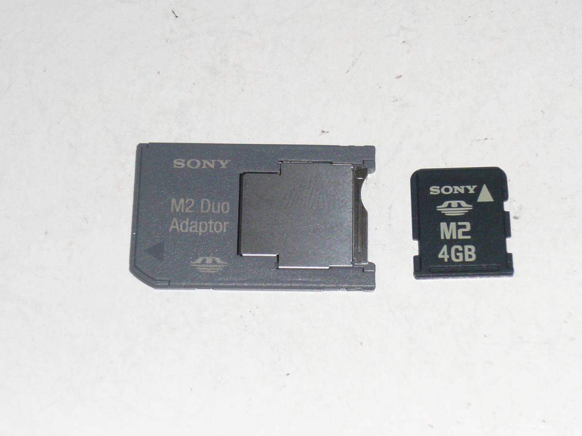動作保証！SONY メモリースティック M2 Duo 4GB アダプター付_画像1