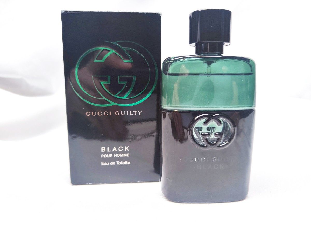 50ml【ほぼ未使用】【送料無料】GUCCI GUILTY BLACK EDT グッチ ギルティ ブラック オードトワレ 