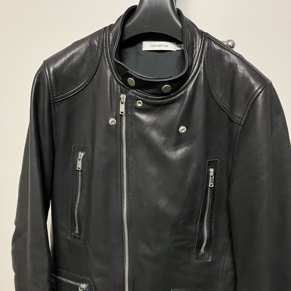  standard popular model nonnative BIKER BLOUSON COW LEATHER leather rider's jacket leather blouson Nonnative 