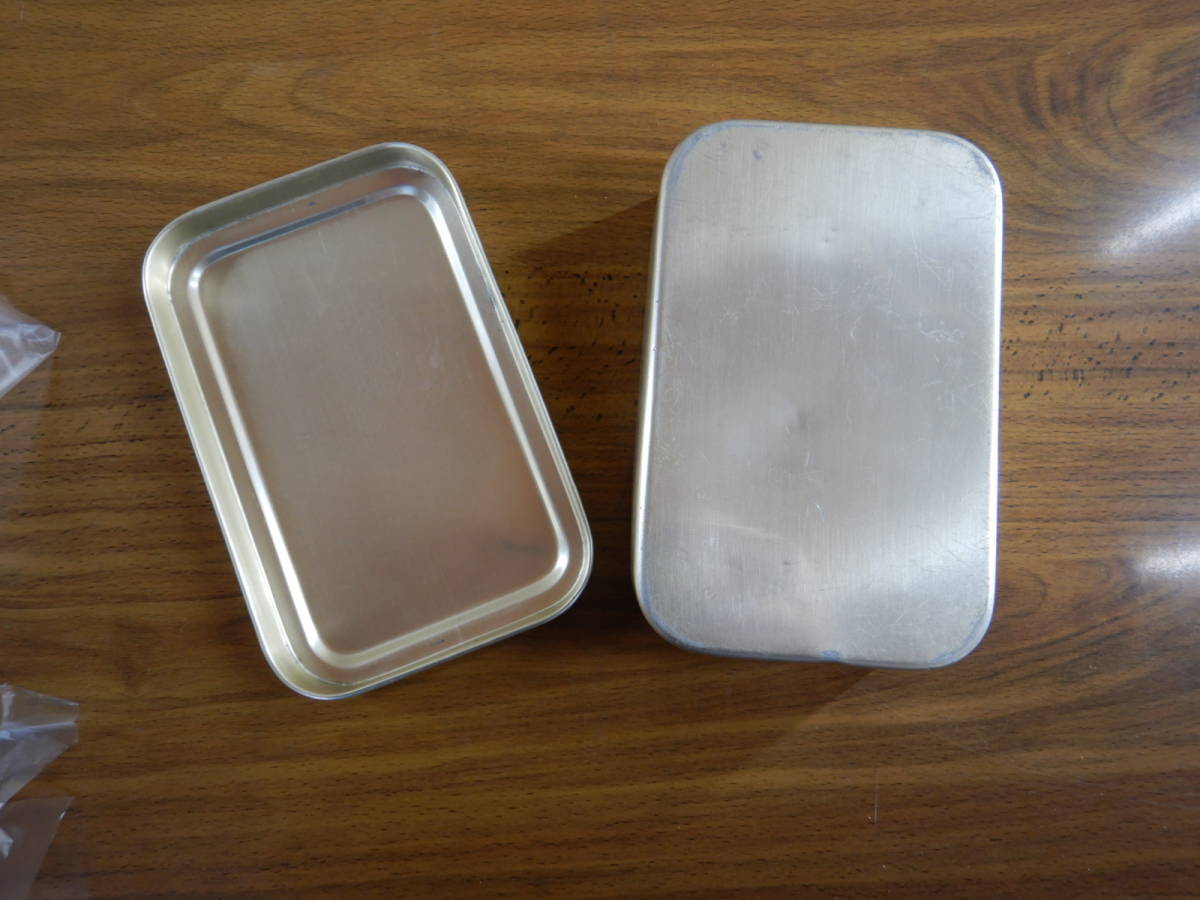  ho ksei aluminium lunch box middle 17X11.5H4.7( inside 4.5CM) Showa Retro 