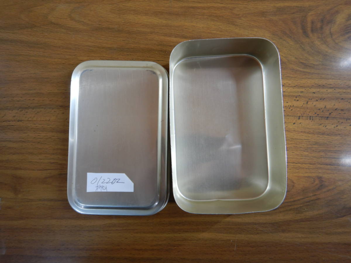  ho ksei aluminium lunch box middle 17X11.5H4.7( inside 4.5CM) Showa Retro 