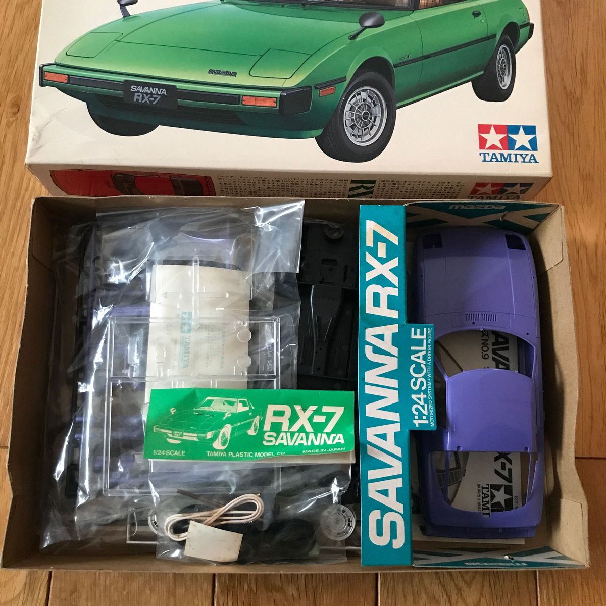 小鹿 タミヤ　当時物　 未組立 1/24 マツダサバンナRX-7  スポーツカーシリーズ モーターライズ TAMIYA プラモデル