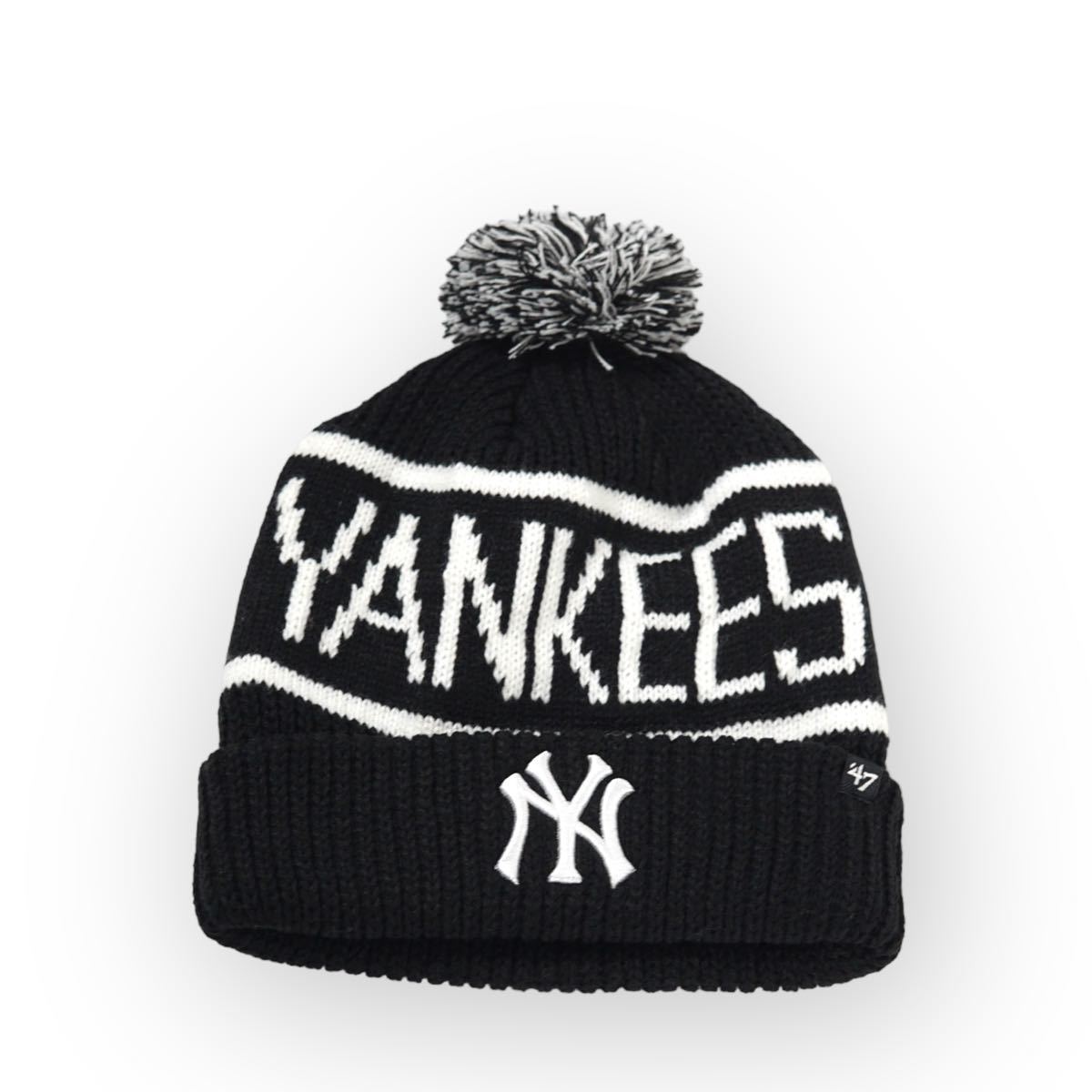 ◆日本未発売◆47Brand MLB NY New York Yankees Knit Pom Beanie / ポンビーニー　ニットキャップ ニット帽　ニューヨーク　ヤンキース_画像2