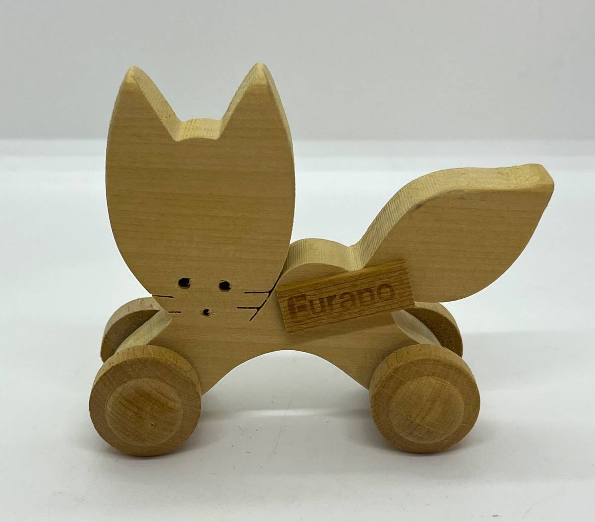 プッシュトイ　色塗りキット　Eurano　きつね　こま　木製おもちゃ　ミニカー/2559-9_画像1