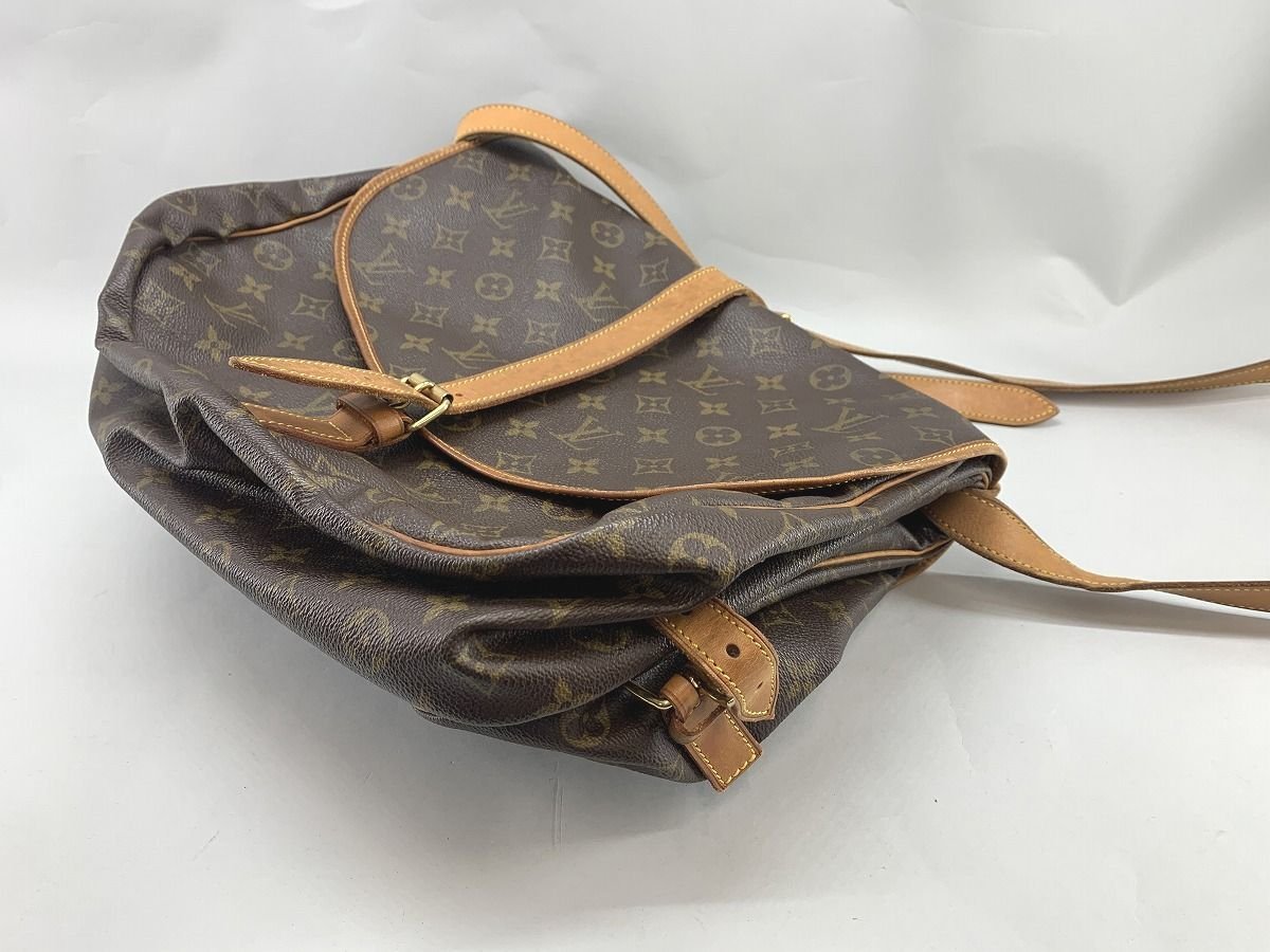 ワケあり LOUIS VUITTON ルイ・ヴィトン モノグラム ソミュール 35 カビ臭[01-3596_画像2