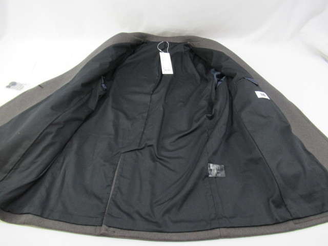 【送900円】 7489 最終 未着用品 UNIQLO U ユニクロ ウールブレンドジャージージャケット 上着 コート ダークブラウン XLの画像3