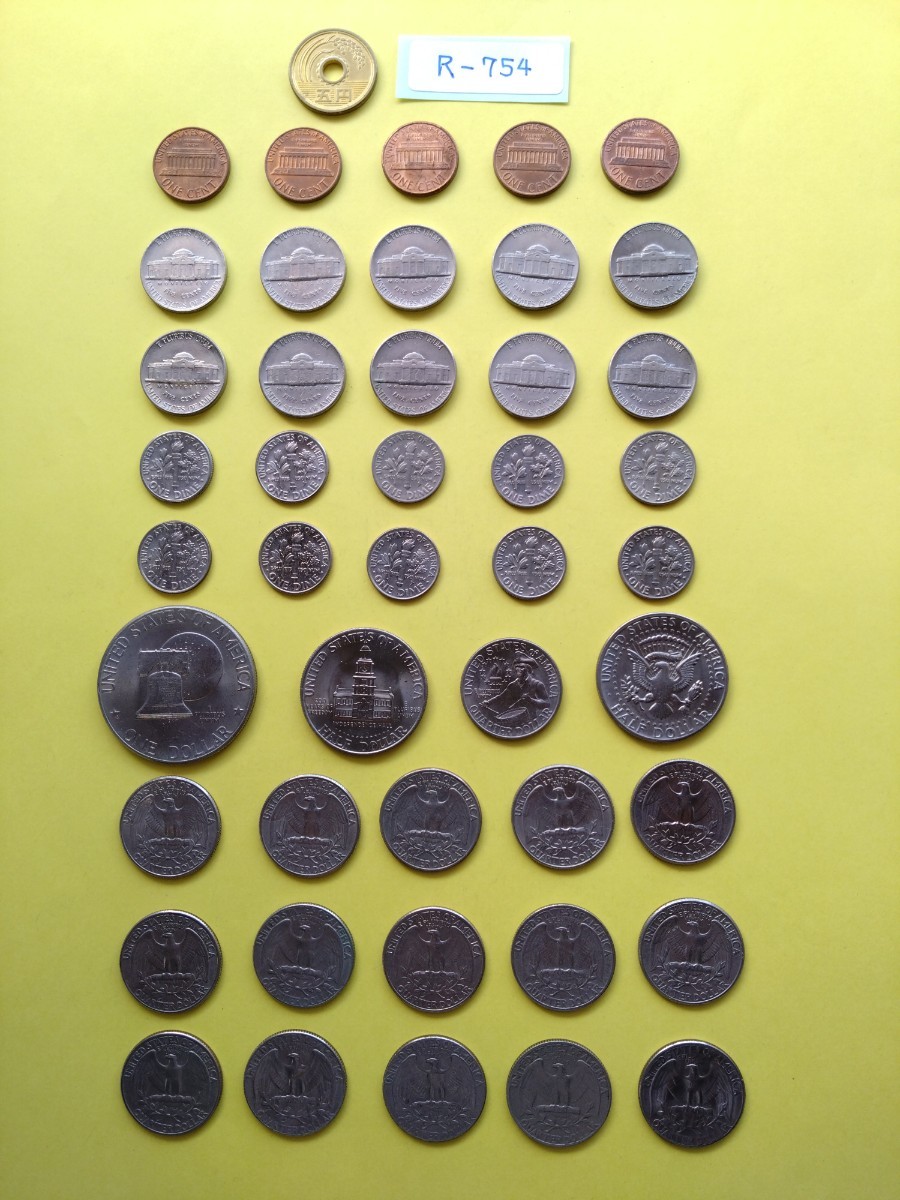 外国コイン　アメリカ　(Rー７５４)　アメリカの硬貨　おまとめ_画像1