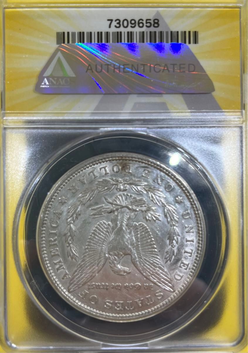 アメリカ 1896年(mintマーク無し) モルガンダラー銀貨 ANACS鑑定