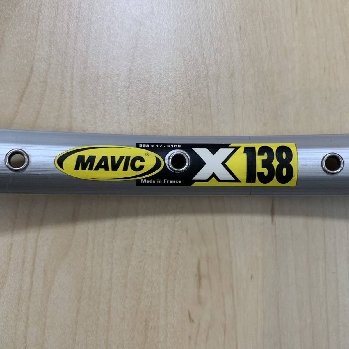 MAVIC X138 26インチ リム 32H マヴィック 26inch rim マウンテンバイク OLD MTB 仏式バルブ シルバー_画像2
