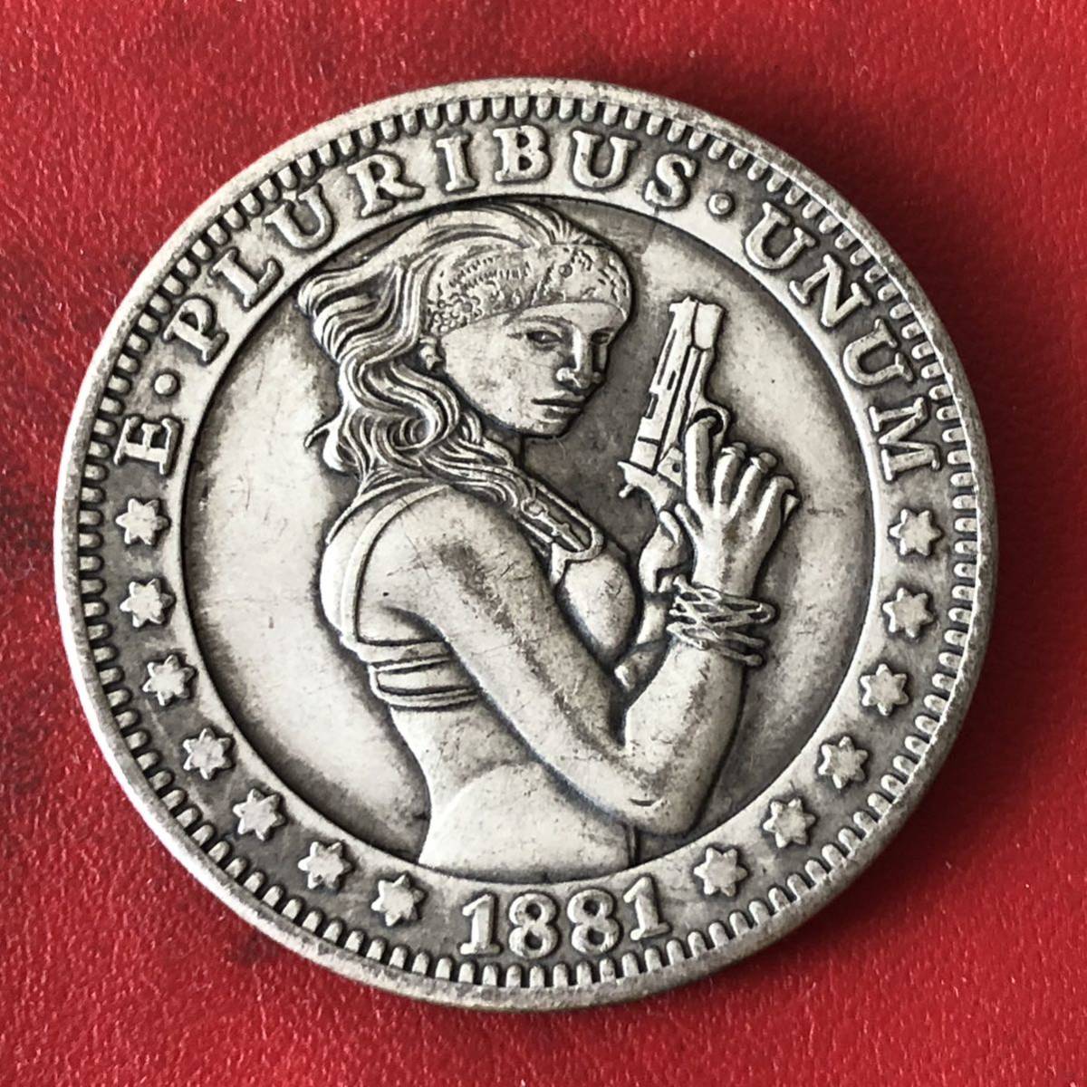 アメリカ　古銭　大型銀貨　1881年　イーグル　記念硬貨　1ドル銀貨　海外コイン_画像1