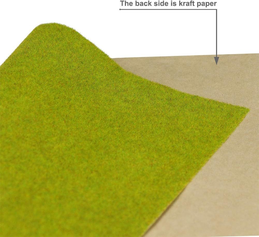 2mm厚 400mm1000mm 人工芝のロール マット カラー（イエローグリーン） 建物模型 鉄道模型 ジオラマ制作_画像2