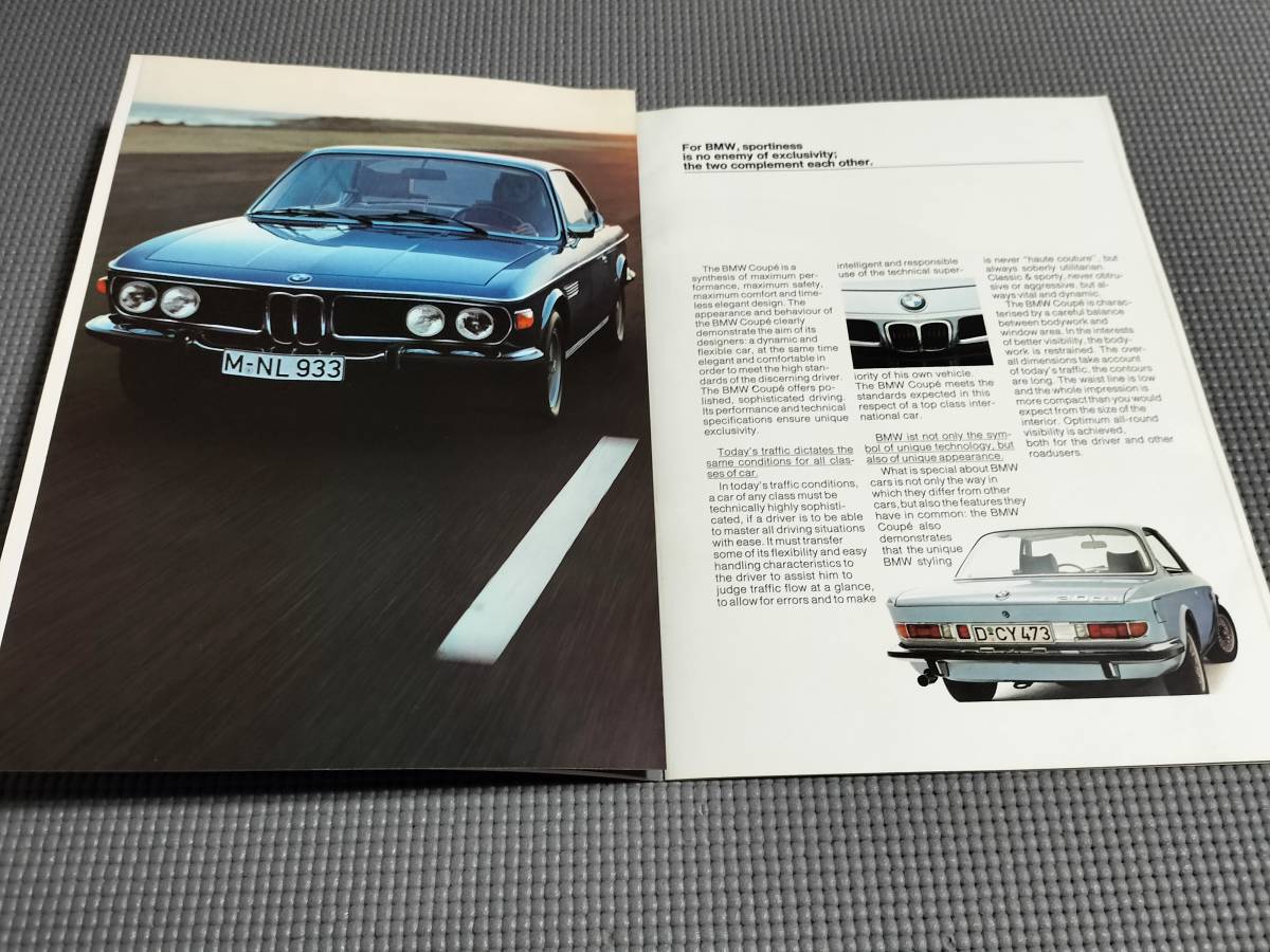 BMW 3.0CS/CSi/CSL 英語版カタログ 1974年_画像2