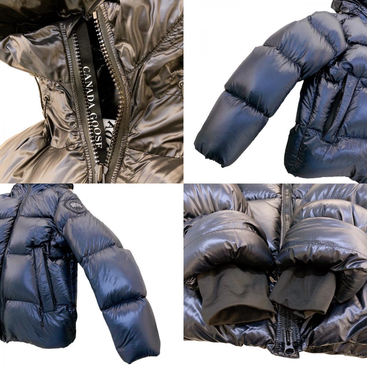 カナダグース CANADA GOOSE CROFTON　パッファーダウンジャケット 2252MB ブラック ナイロン ダウンジャケット メンズ 中古_画像7