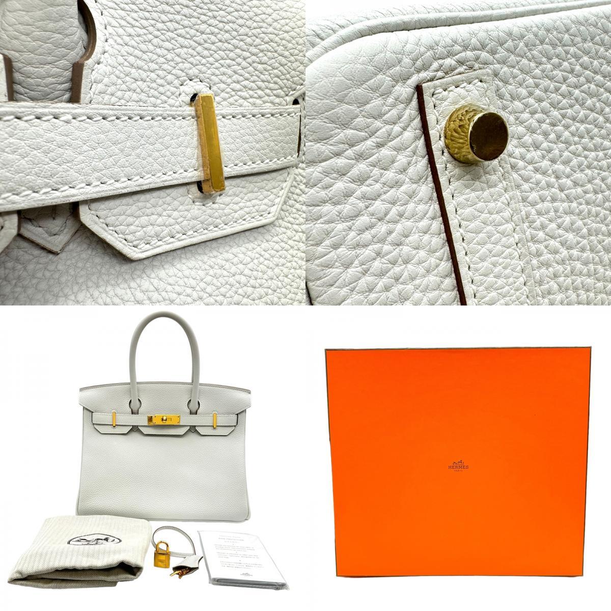 エルメス HERMES バーキン30 B刻印 ニューグリペール ゴールド金具 トゴ ハンドバッグ レディース 中古_画像10