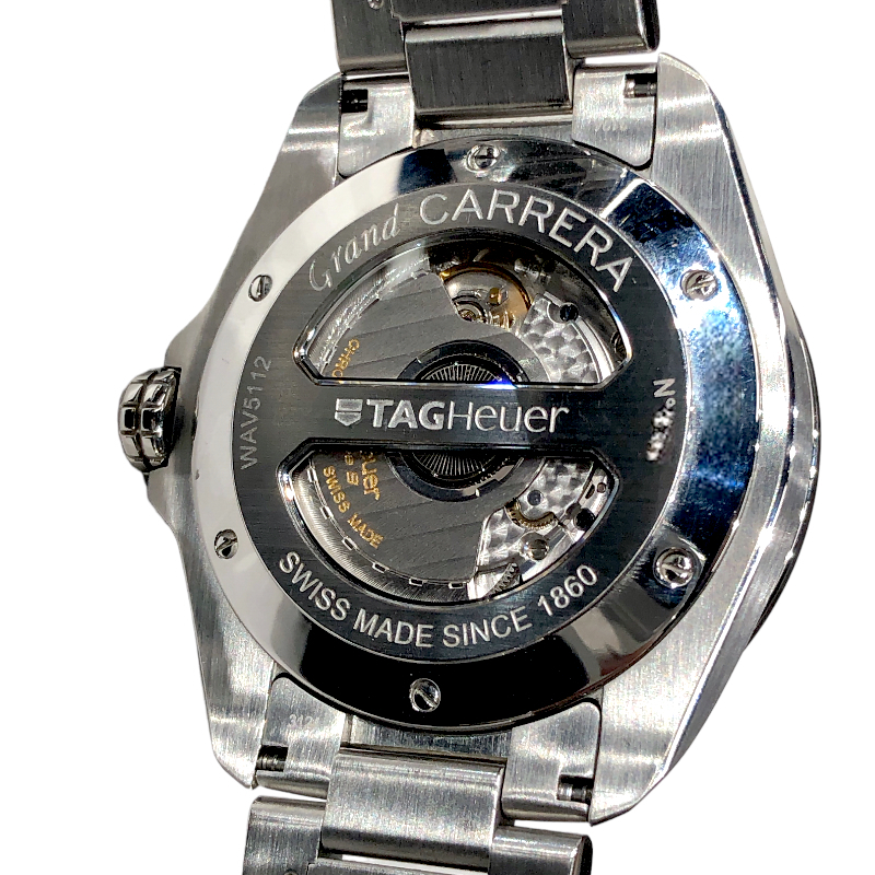 タグ・ホイヤー TAG HEUER グランドカレラ GMT キャリバー8 WAV5112.BA0901 ステンレススチール 腕時計 メンズ 中古_画像3