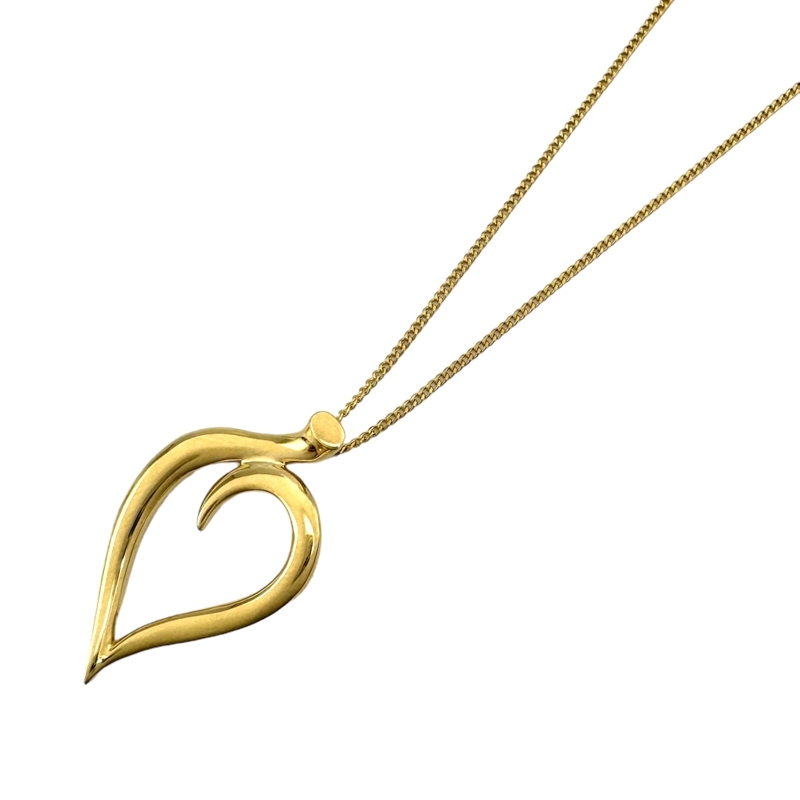 ティファニー TIFFANY＆CO リーフ ハート ネックレス K18YG ジュエリー 中古