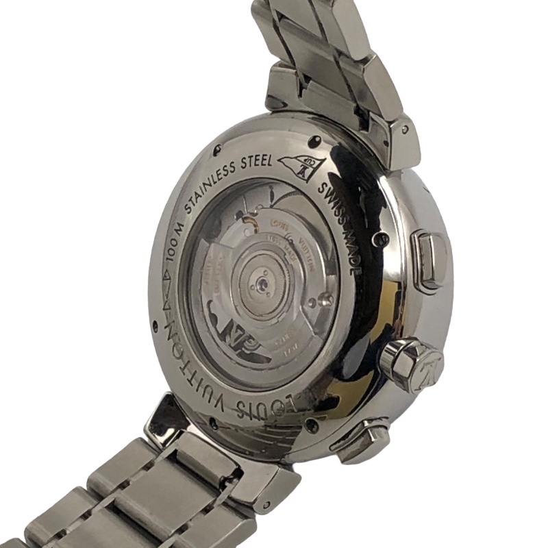  Louis * Vuitton LOUIS VUITTON язык b-ruregata fly задний хронограф Q10210 SS наручные часы мужской б/у 