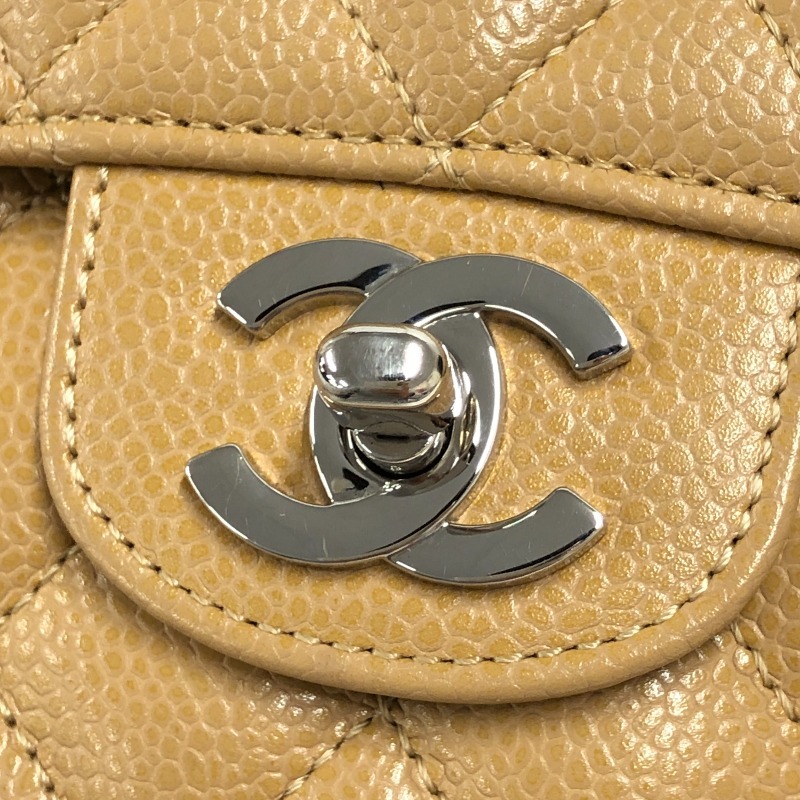 シャネル CHANEL マトラッセ25 A01112 9番台 ベージュ/SV金具 キャビアスキン ショルダーバッグ レディース 中古_画像8