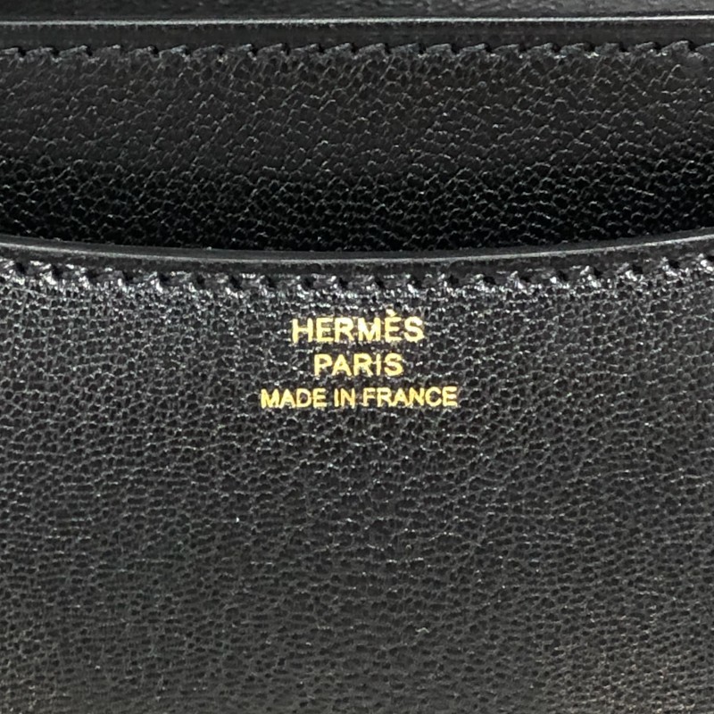 エルメス HERMES コンスタンス３ ミニ B刻 ブラック ゴールド金具 シェーブル ショルダーバッグ レディース 中古_画像6