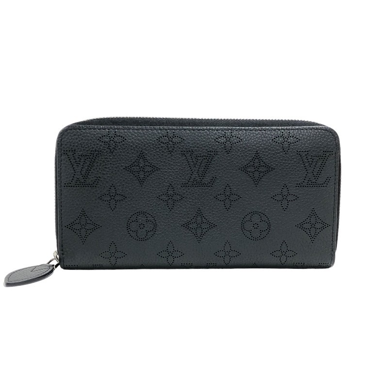 ルイ・ヴィトン LOUIS VUITTON ジッピーウォレット M61867 ブラック マヒナレザー 長財布 レディース 中古