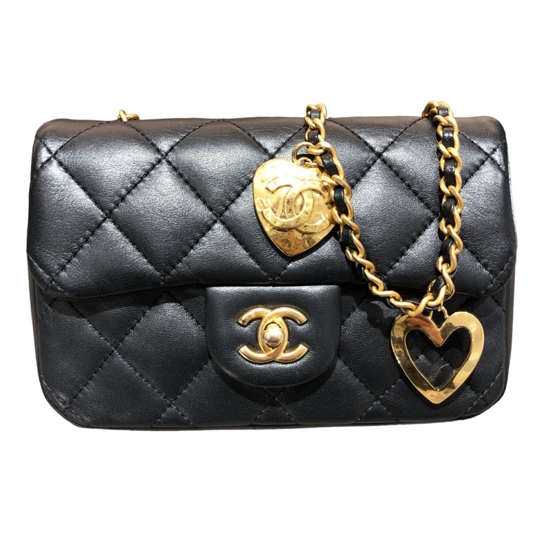 シャネル CHANEL ミニマトラッセ20 AS3456 ブラック/GD金具 ラムスキン ショルダーバッグ レディース 中古_画像1