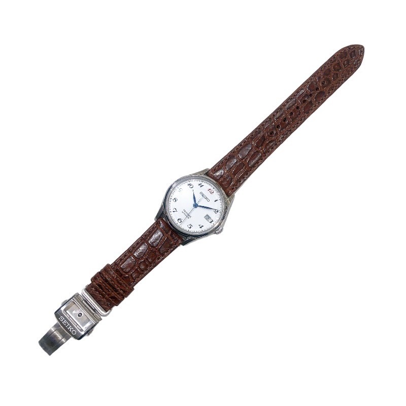 セイコー SEIKO プレザージュセイコーウォッチサロン専用モデル SARA017 ホワイト ステンレススチール 腕時計 メンズ 中古_画像2