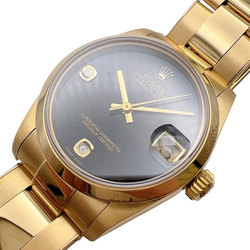 Rolex Rolex Date только 31 T -Number 68248 K18 желтое золото/Onyx Watch Boys использовали