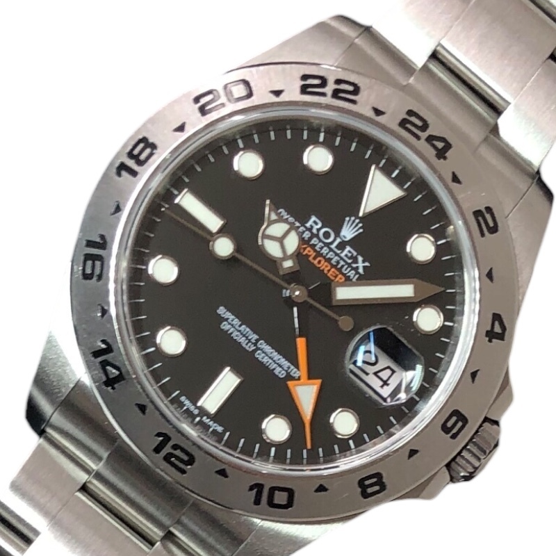 ロレックス ROLEX エクスプローラー２ 216570 ブラック ステンレススチール 腕時計 メンズ 中古_画像1