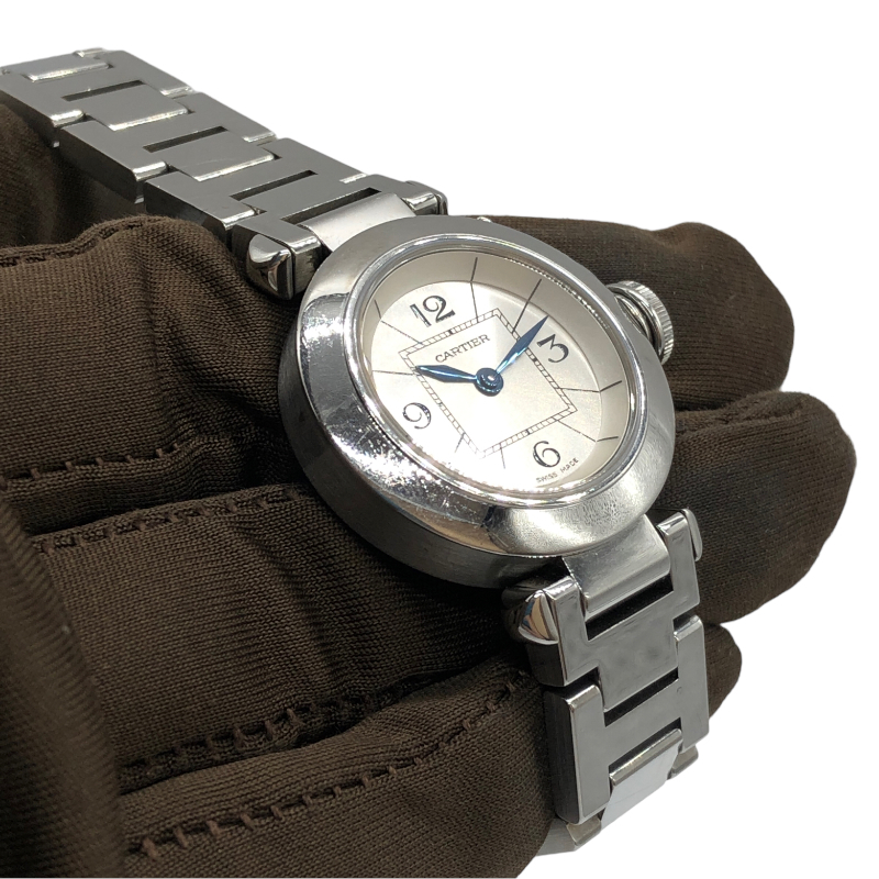 カルティエ Cartier ミスパシャ W3140007 シルバー ステンレススチール 腕時計 レディース 中古_画像7