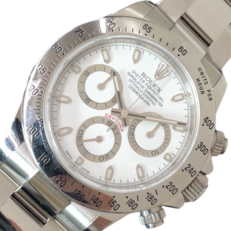 ロレックス ROLEX デイトナ 116520 白文字盤 ステンレススチール ステンレス メンズ 中古