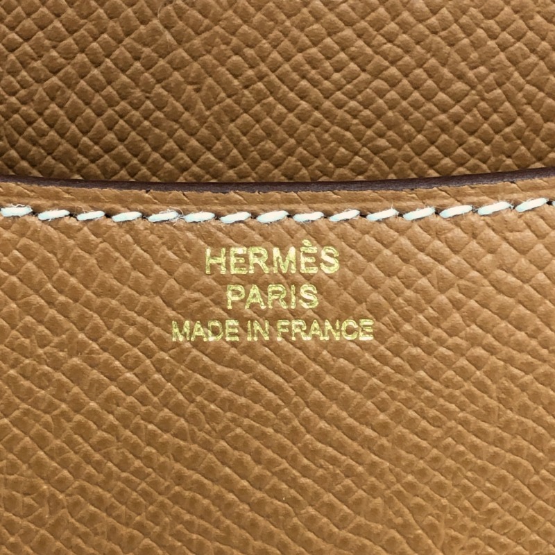 エルメス HERMES コンスタンス3 ミニ U刻 ゴールド ゴールド金具 ヴォーエプソン ショルダーバッグ レディース 中古_画像8