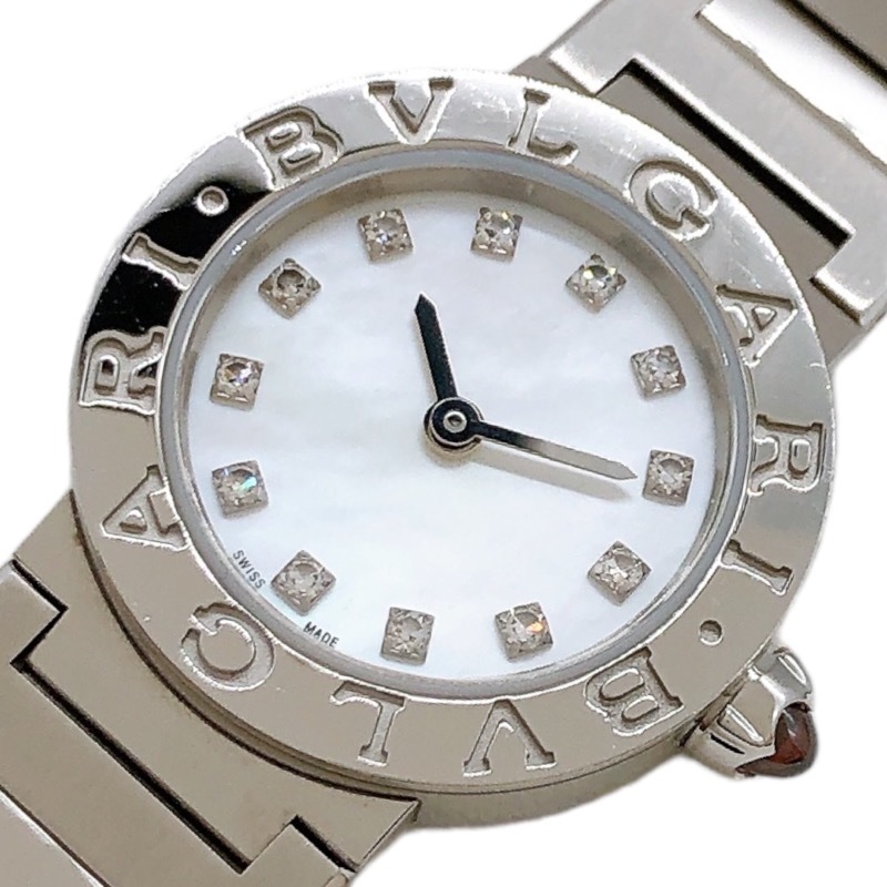 ブルガリ BVLGARI ブルガリブルガリ ホワイトシェル BB23S（103095） ホワイトシェル ステンレススチール 腕時計 レディース 中古