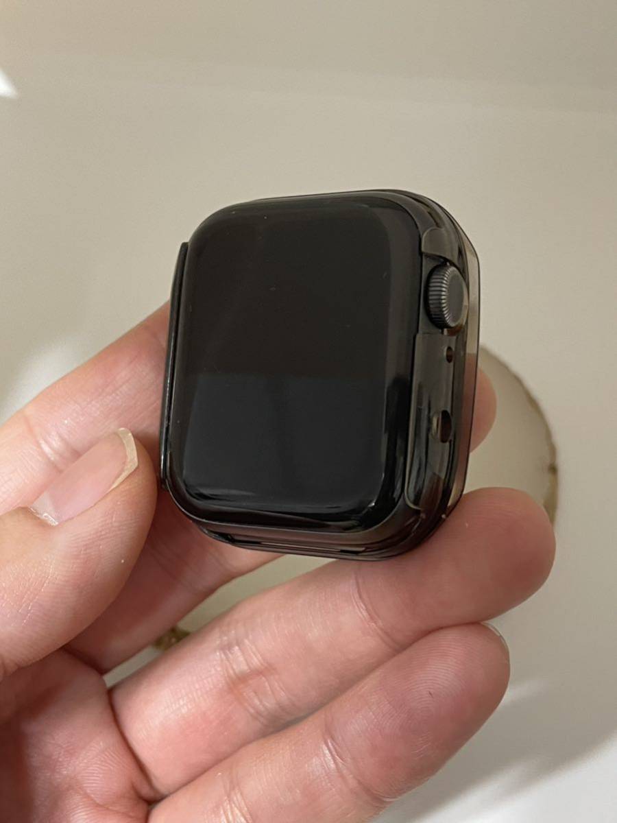 【即日発送】Apple Watch 44/45ミリ 対応　ケース&ラバーベルト　オールブラック　ゴールデンコンセプト goldenconcept 好きに^_^_画像7