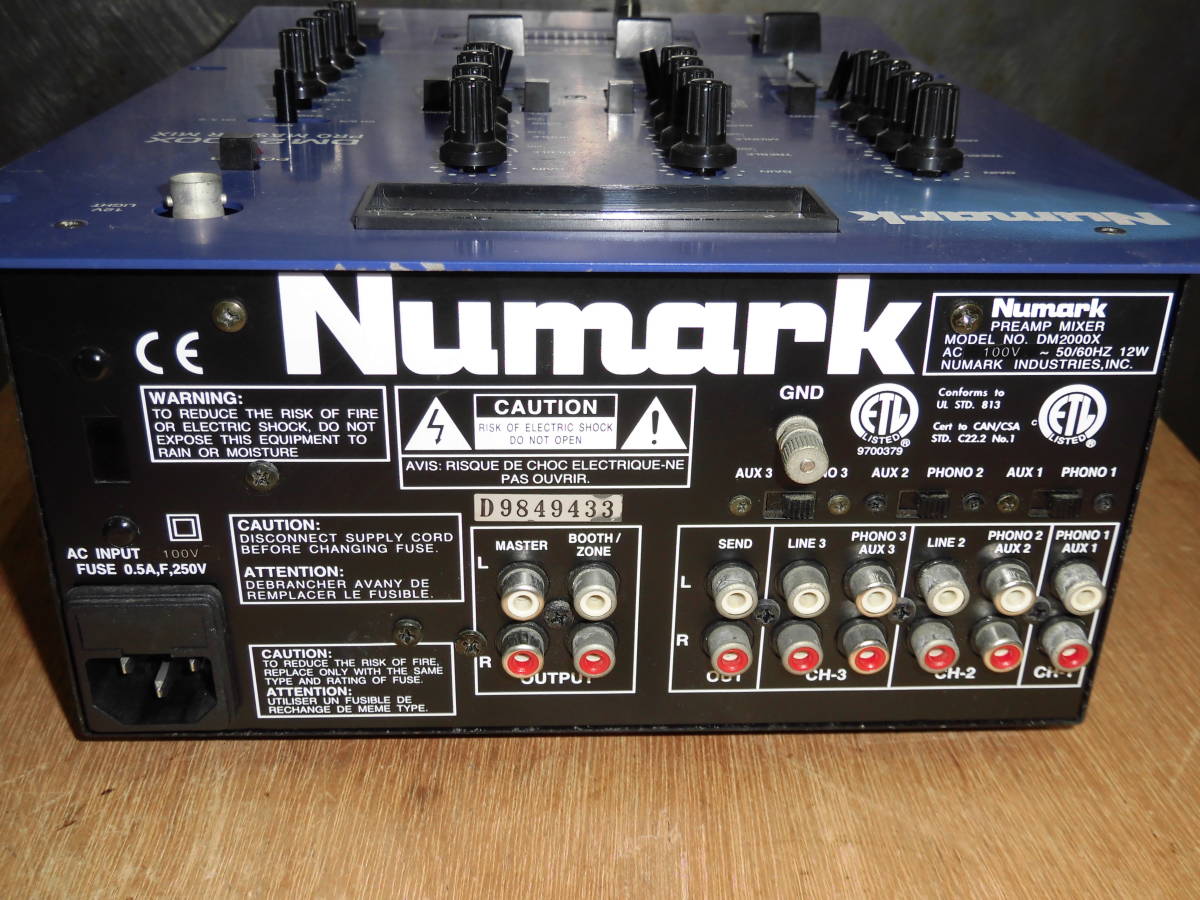 Numark STEREO PRE-AMP MIXER DM2000X PRO MASTER MIX