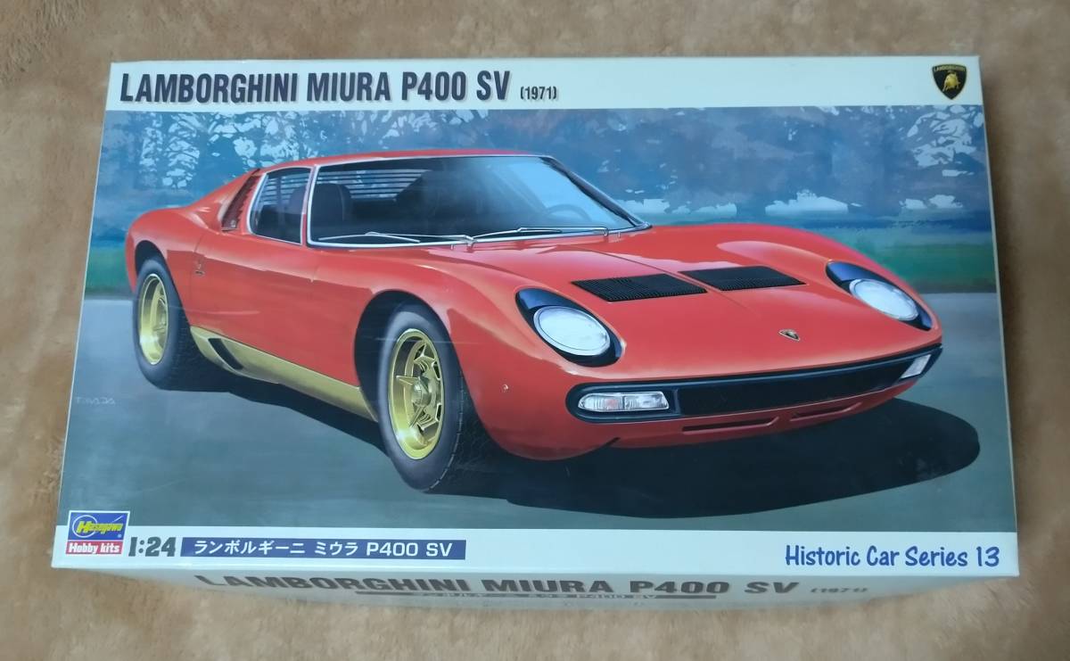 ハセガワ(HASEGAWA) 1/24 ランボルギーニ ミウラP400 SV (1971) 未組立プラモデル_画像1