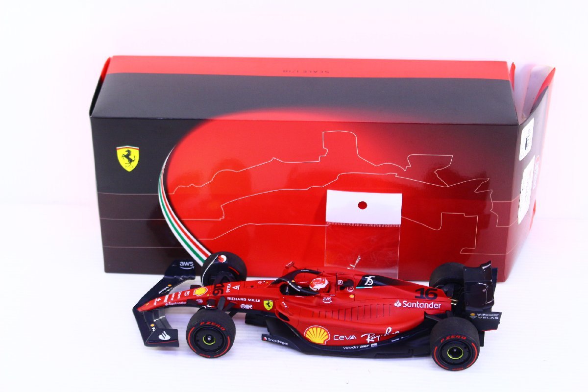 ○京商 BBR ミニチャンプス PBBR221816 フェラーリF1-75 シャルル・ルクレール バーレーンGP2022 1/18 模型 箱付き 美品【 10904097】 - BBR ○京商 BBR ミニチャンプス PBBR221816 フェラーリF1-75 シャルル・ルクレール バーレーンGP2022 1/18 模型 箱付き 美品【 10904097】 - BBR