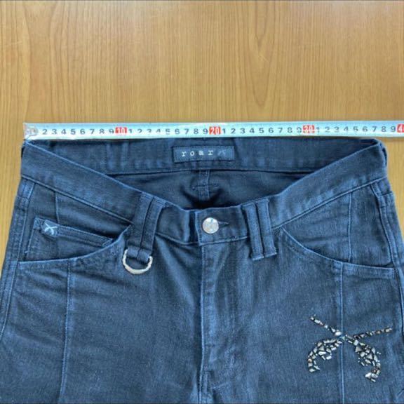ロアー変形スワロフスキークロスガン装飾ダメージ加工ブラック ロアー変形スワロフスキークロスガン装飾ダメージ加工ブラック