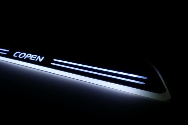 コペン　LA400　LEDスカッフプレート Copen　白　流れる_画像7