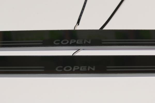 コペン　LA400　LEDスカッフプレート Copen　白　流れる_画像4