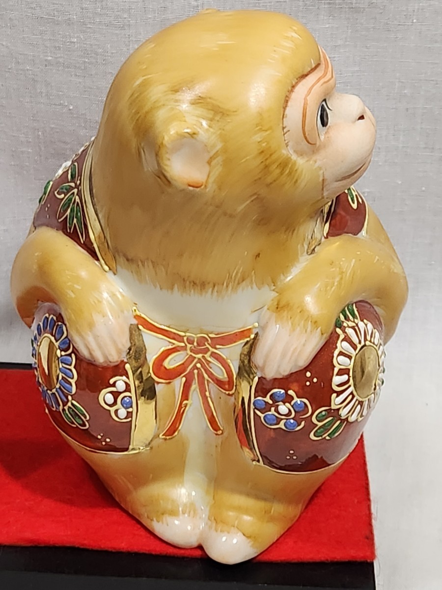 九谷焼 陶香 猿 申置物 オブジェ 干支 縁起物 伝統工芸品の画像4