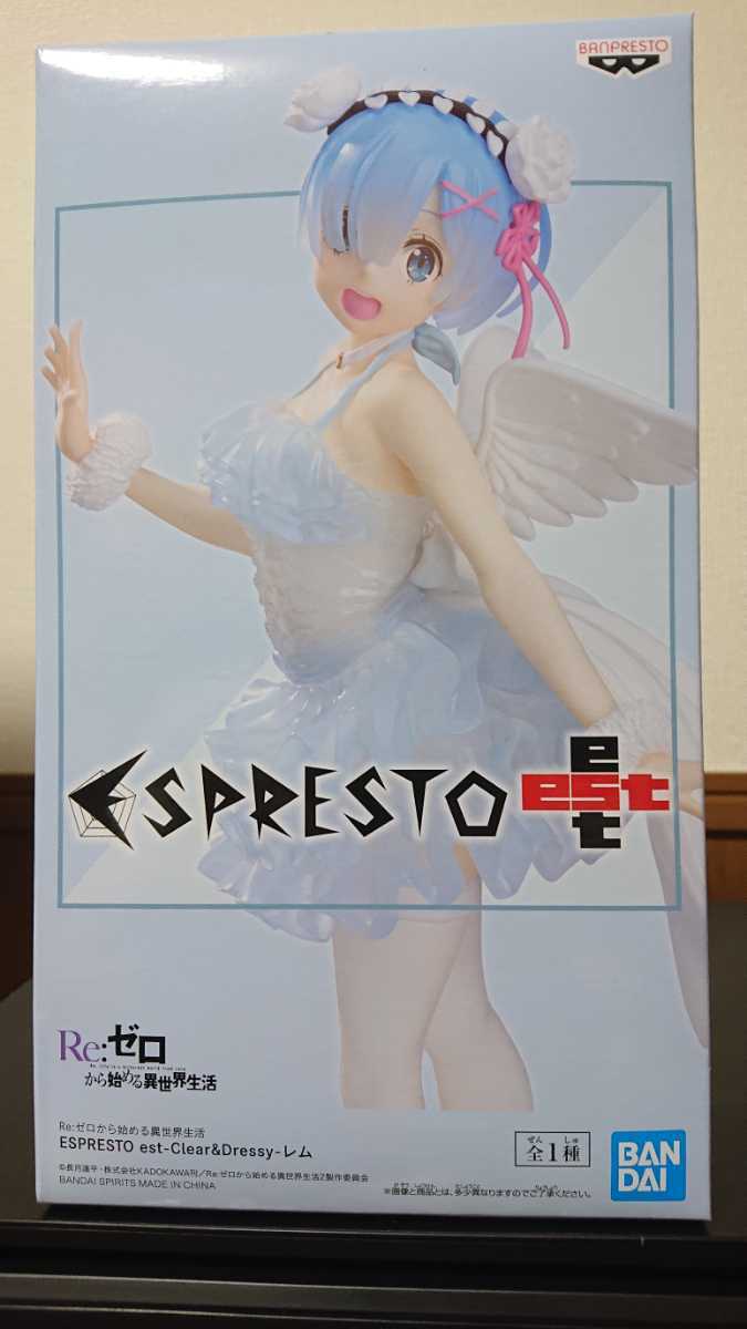 レム ESPRESTO est-Clear&Dressy 透明感 絢爛衣装 Re:ゼロから始める異世界生活 BANDAI バンダイ BANPRESTO バンプレスト リゼロ REM 天使_画像2