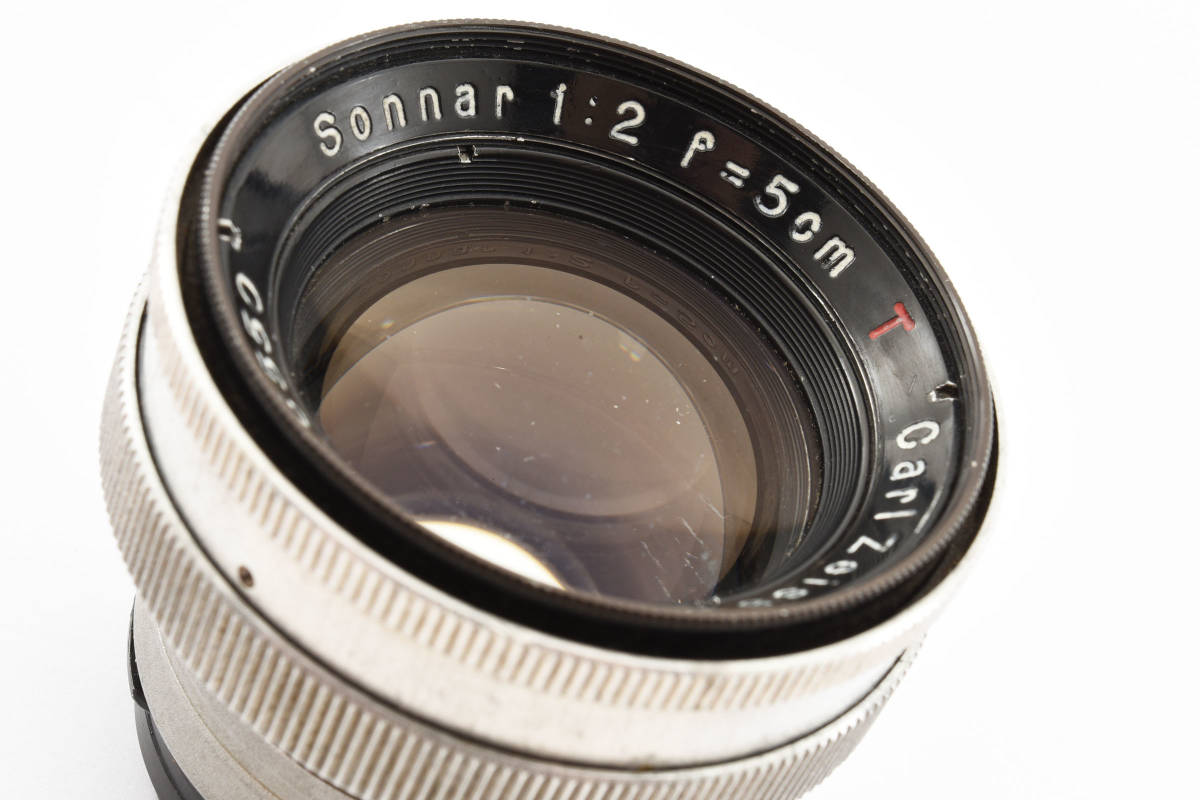 【激レア 木製レンズケース付き】 ZEISS JENA ゾナー SONNAR T* 5cm F2 旧CONTAX用 カメラ 同梱可能 1円 #8649_画像10