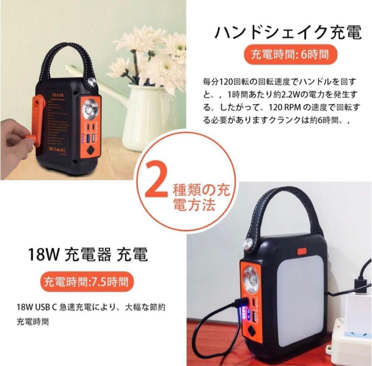 最も SBAOH 充電 アウトドア キャンプ 7V 3 20000mAh ポータブル電源 発電機
