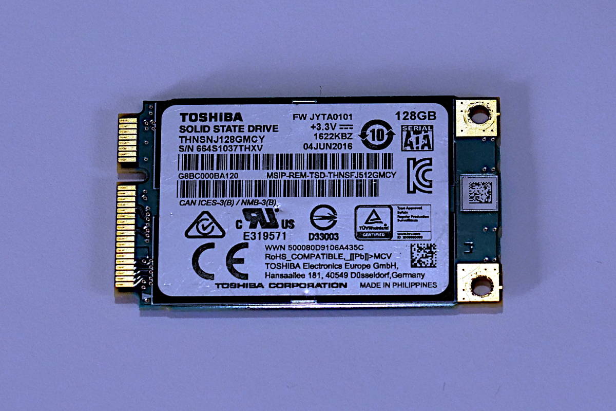 mSATA SSD TOSHIBA 128GB　中古品_画像1