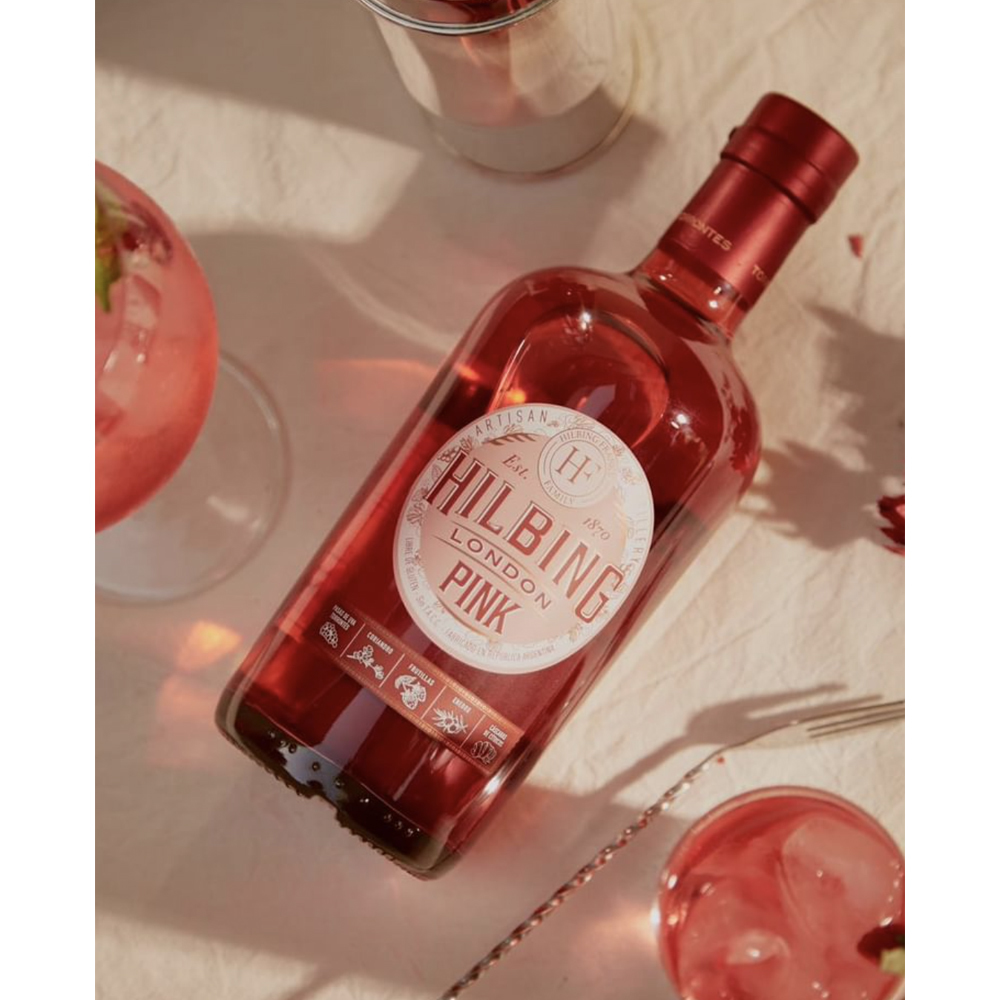 hi рубин ng розовый Gin 750ml Argentina производство основной craft Gin HILBING PINK GIN HILB1001