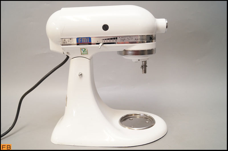 税込◆KitchenAid◆卓上ミキサー ARTISAN KSM150WH ボウル・ヘッド3つ付 動作確認済 FMI キッチンエイド エフエムアイ 業務用 厨房-D1-149_画像4