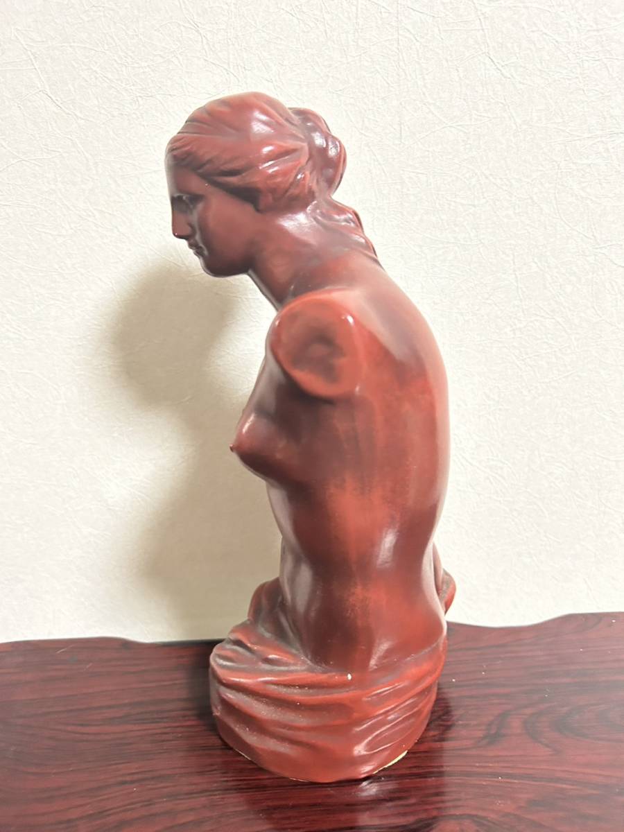 【送料無料】ミロのヴィーナス 25cm 陶器 Venus de Milo ビーナス 西洋彫刻 古代ギリシア 女神像 朱色 茶色 赤色_画像4