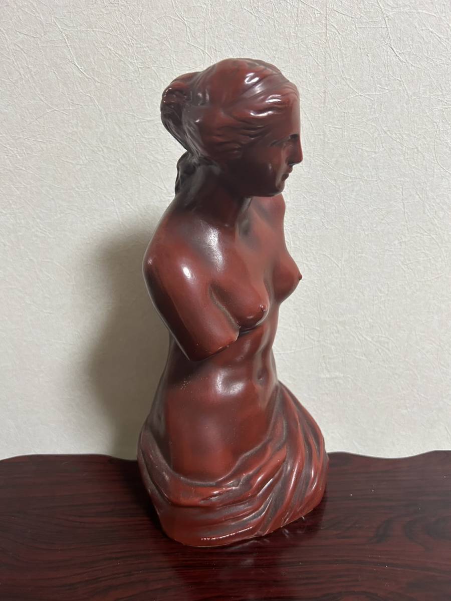 【送料無料】ミロのヴィーナス 25cm 陶器 Venus de Milo ビーナス 西洋彫刻 古代ギリシア 女神像 朱色 茶色 赤色_画像2