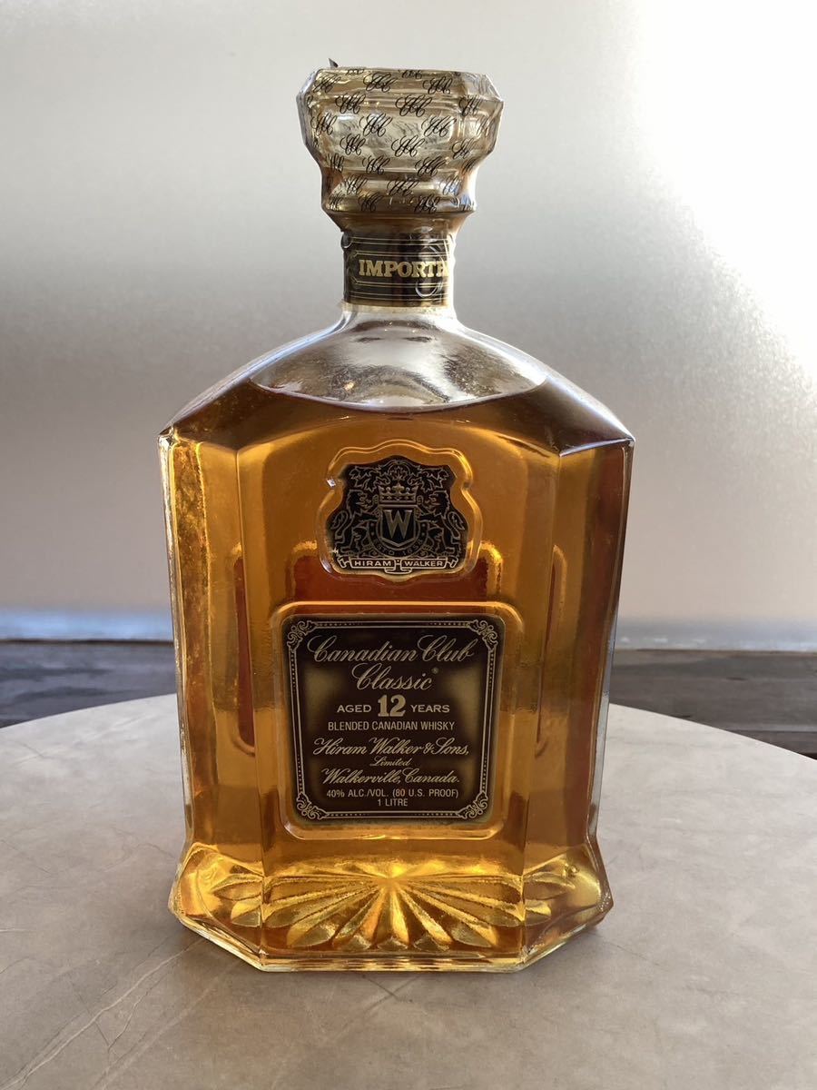 ●【未開栓】Canadian Club Classic 12年 HIRAM WALKER カナディアンクラブ ウイスキー 1000ml 40% 保管品●_画像1